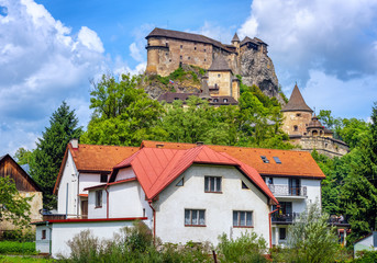 Fototapeta na wymiar Orava castle in Oravsky Podzamok, Slovakia