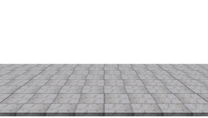 Fototapeta premium Empty concrete flooring top isolated on white background for display or mockup product.
