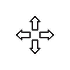 arrow icon in trendy flat style 