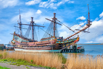 Hafenszene Lelystad, Holland