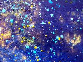 Abstract blue paint background.