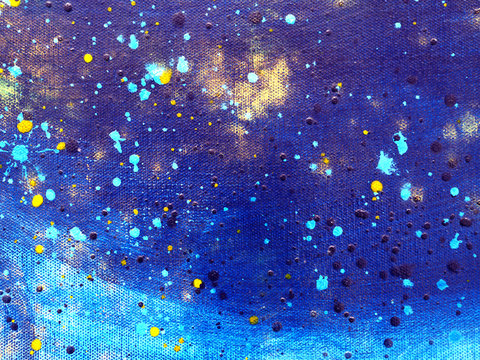 Abstract blue paint background.