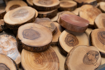 Wood materials and textures in workshop