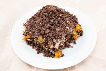 Steamed rice flour with red bean for Korean rice cake