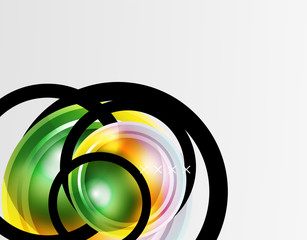 Abstract background - glossy glass bubbles, abstract sphere shapes. Vector Illustration For Wallpaper, Banner, Background, Card, Book Illustration, landing page