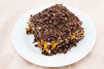 Steamed rice flour with red bean for Korean rice cake