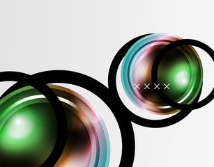 Abstract background - glossy glass bubbles, abstract sphere shapes. Vector Illustration For Wallpaper, Banner, Background, Card, Book Illustration, landing page