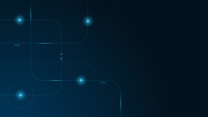 Abstract geometric Circuit connect lines and dots.Simple technology graphic background.Illustration Vector design Network technology and Connection concept.