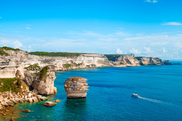 cliffs of Bonifacio, in Corse, France.