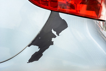 Car paint peeling damage