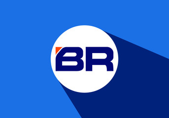 B R Initial letter logo design, Creative Modern Letters Vector Icon Logo Illustration.