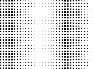 Abstract halftone dotted background. Monochrome pattern with square.  Vector modern futuristic texture for posters, sites, cover, business cards, postcards, interior design, labels and stickers.