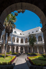 Obraz premium The historical center of Quito, founded in the 16th century on the ruins of an Inca city, Ecuador