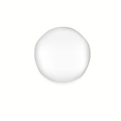 Round Pillow Template Isolated on White Background for your design