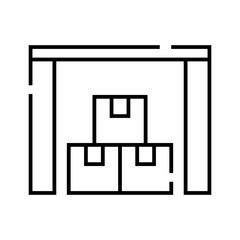 Goods storage area line icon, concept sign, outline vector illustration, linear symbol.