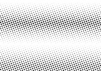 Abstract halftone dotted background. Monochrome pattern with square.  Vector modern futuristic texture for posters, sites, cover, business cards, postcards, interior design, labels and stickers.