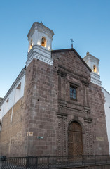 Carmen Bajo Church, historical center of Quito, founded in the 16th century on the ruins of an Inca city, Ecuador