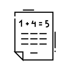 Fototapeta premium Hometask line icon, concept sign, outline vector illustration, linear symbol.