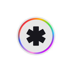 Asterisk -  Modern App Button
