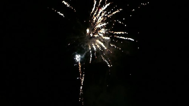 celebrating new year. firework pyrotechnic back drop.