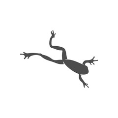 Obraz premium Frog logo vector design template, Silhouette Frog logo animal, Illustration