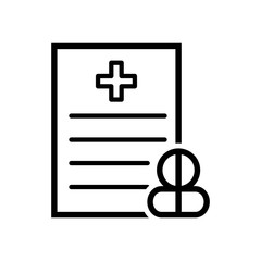 Obraz premium medical recipe icon vector