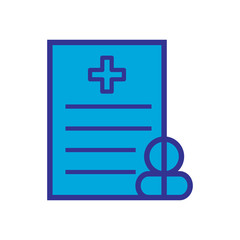 Fototapeta premium medical recipe icon vector