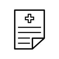 Fototapeta premium medical recipe icon vector