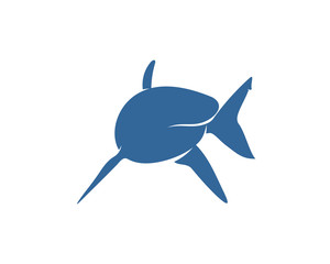 Shark logo vector design template, Silhouette Shark logo, Illustration