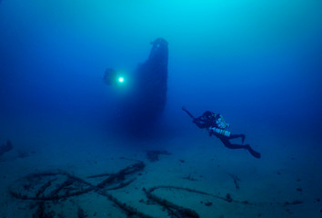 Fototapeta na wymiar Rubi U-boat wreck in Cavalaire