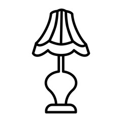 Obraz premium Bedside lamp icon vector