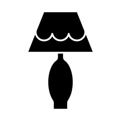 Bedside lamp icon vector