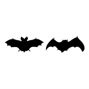 Bat vector icon on white background