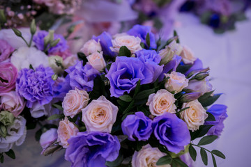 flower decoration in a restaurant