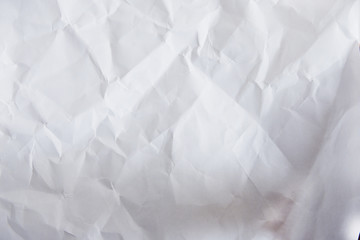 White crumpled paper. Surround background