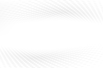 Grey background with dynamic square halftone. Wavy grey square halftone backdrop. Abstract monochrome illustrated graphic design.
