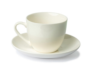 Empty coffee cup isolated on white background with clipping path.