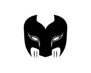 black wolf mask with mysterius vibe