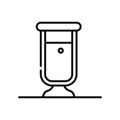 Hot wine drink line icon, concept sign, outline vector illustration, linear symbol.