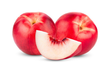 Nectarine fruit isolated on white background