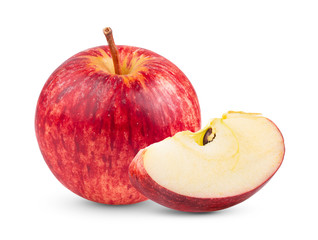 red apple on white background
