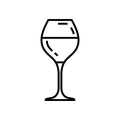 Glass line icon, concept sign, outline vector illustration, linear symbol.