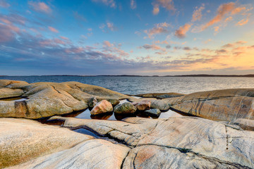 Rocks on coast, Fiskebäck, Gothenburg, Sweden