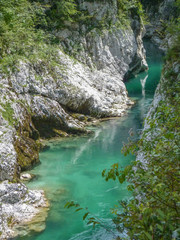 famous tolmin canyon in Slowenia