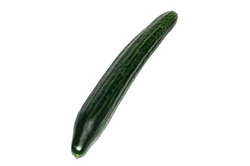 Big cucumber on a white background.