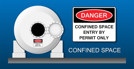 Confined space safety workplace industry © Pepermpron