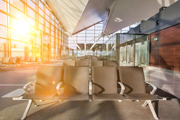 Photo of empty boarding gate in airport