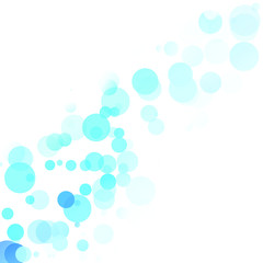 Bubbles Circle Dots Unique Blue Bright Vector Background
