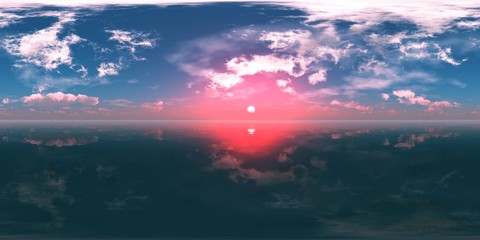 Fototapeta premium HDRI, environment map , Round panorama, spherical panorama, equidistant projection, panorama 360, seascape, 3d rendering