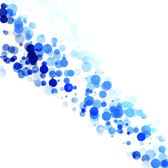 Bubbles Circle Dots Unique Blue Bright Vector Background